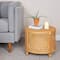 Hello Honey® Round Bamboo & Rattan Accent Table